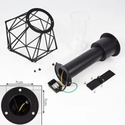 Borne Lumineuse Solda Noir, 1 Lumiere