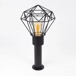 Borne Lumineuse Solda Noir, 1 Lumiere