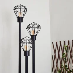 Borne Lumineuse Solda Noir, 3 Lumieres