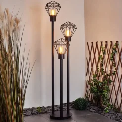 Borne Lumineuse Solda Noir, 3 Lumieres