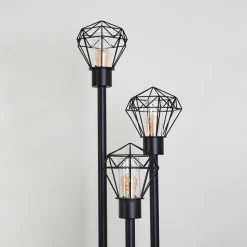 Borne Lumineuse Solda Noir, 3 Lumieres