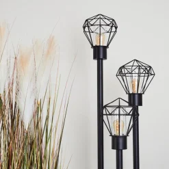 Borne Lumineuse Solda Noir, 3 Lumieres