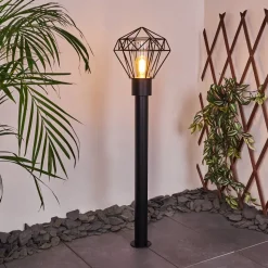 Borne Lumineuse Solda Noir, 1 Lumiere