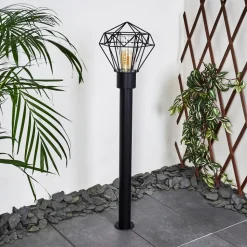 Borne Lumineuse Solda Noir, 1 Lumiere
