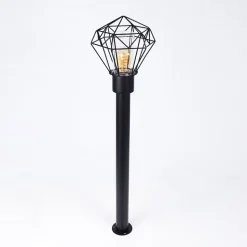 Borne Lumineuse Solda Noir, 1 Lumiere