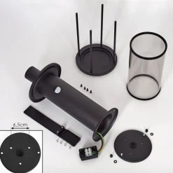 Borne Lumineuse Sumalao Noir, 1 Lumiere, Detecteur De Mouvement