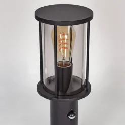 Borne Lumineuse Sumalao Noir, 1 Lumiere, Detecteur De Mouvement