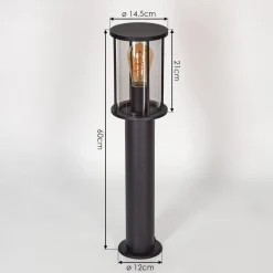 Borne Lumineuse Sumalao Noir, 1 Lumiere