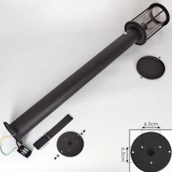 Borne Lumineuse Sumalao Noir, 1 Lumiere, Detecteur De Mouvement