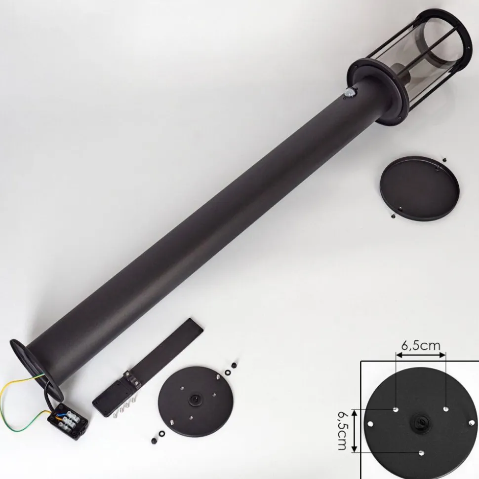 Borne Lumineuse Sumalao Noir, 1 Lumiere, Detecteur De Mouvement