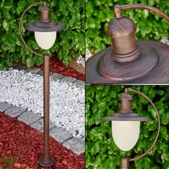 Borne Lumineuse Surnu Brun, Rouille, 1 Lumiere