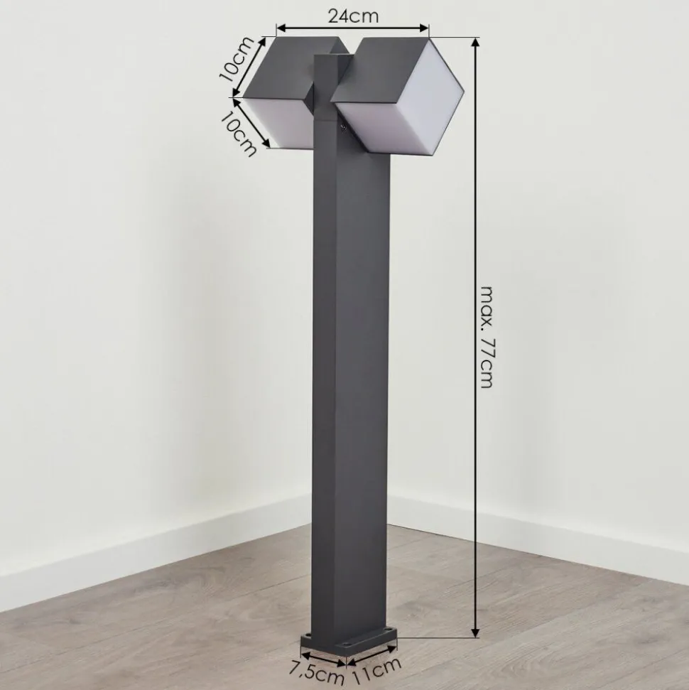 Borne Lumineuse Swanek Led Anthracite, 1 Lumiere