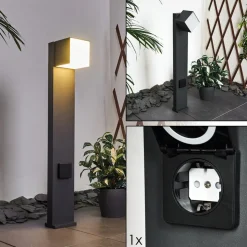 Borne Lumineuse Swanek Led Anthracite, 1 Lumiere