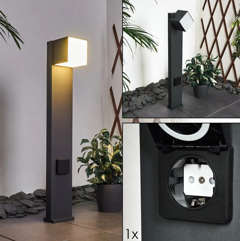 Borne Lumineuse Swanek Led Anthracite, 1 Lumiere