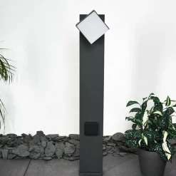 Borne Lumineuse Swanek Led Anthracite, 1 Lumiere