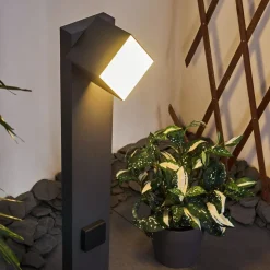 Borne Lumineuse Swanek Led Anthracite, 1 Lumiere