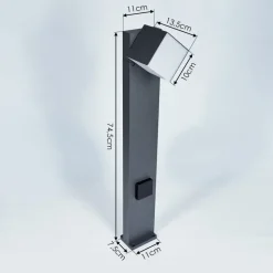 Borne Lumineuse Swanek Led Anthracite, 1 Lumiere