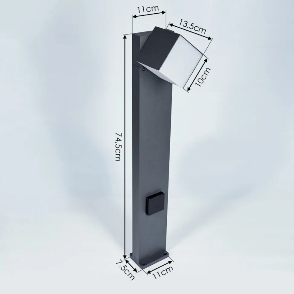 Borne Lumineuse Swanek Led Anthracite, 1 Lumiere