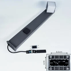 Borne Lumineuse Swanek Led Anthracite, 1 Lumiere