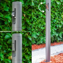 Borne Lumineuse Tetlin Led Anthracite, 3 Lumieres