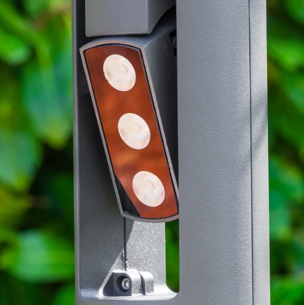Borne Lumineuse Tetlin Led Anthracite, 3 Lumieres