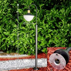 Borne Lumineuse Theux Noir, 1 Lumiere