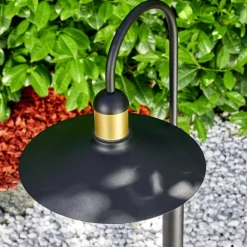 Borne Lumineuse Theux Noir, 1 Lumiere