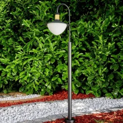 Borne Lumineuse Theux Noir, 1 Lumiere