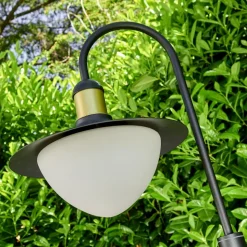 Borne Lumineuse Theux Noir, 1 Lumiere