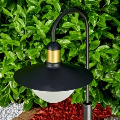 Borne Lumineuse Theux Noir, 1 Lumiere