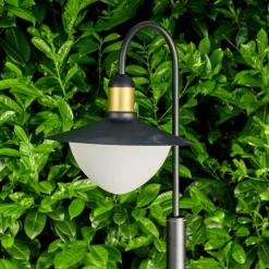 Borne Lumineuse Theux Noir, 1 Lumiere
