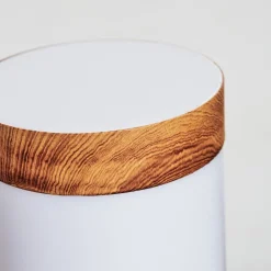 Borne Lumineuse Tise Brun, Couleur Bois, 2 Lumieres