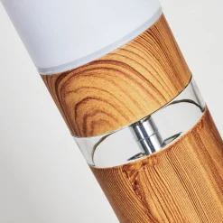 Borne Lumineuse Tise Brun, Couleur Bois, 2 Lumieres