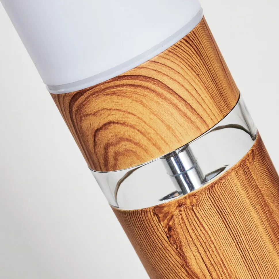 Borne Lumineuse Tise Brun, Couleur Bois, 2 Lumieres