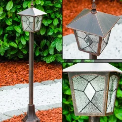 Borne Lumineuse Tok Rouille, 1 Lumiere