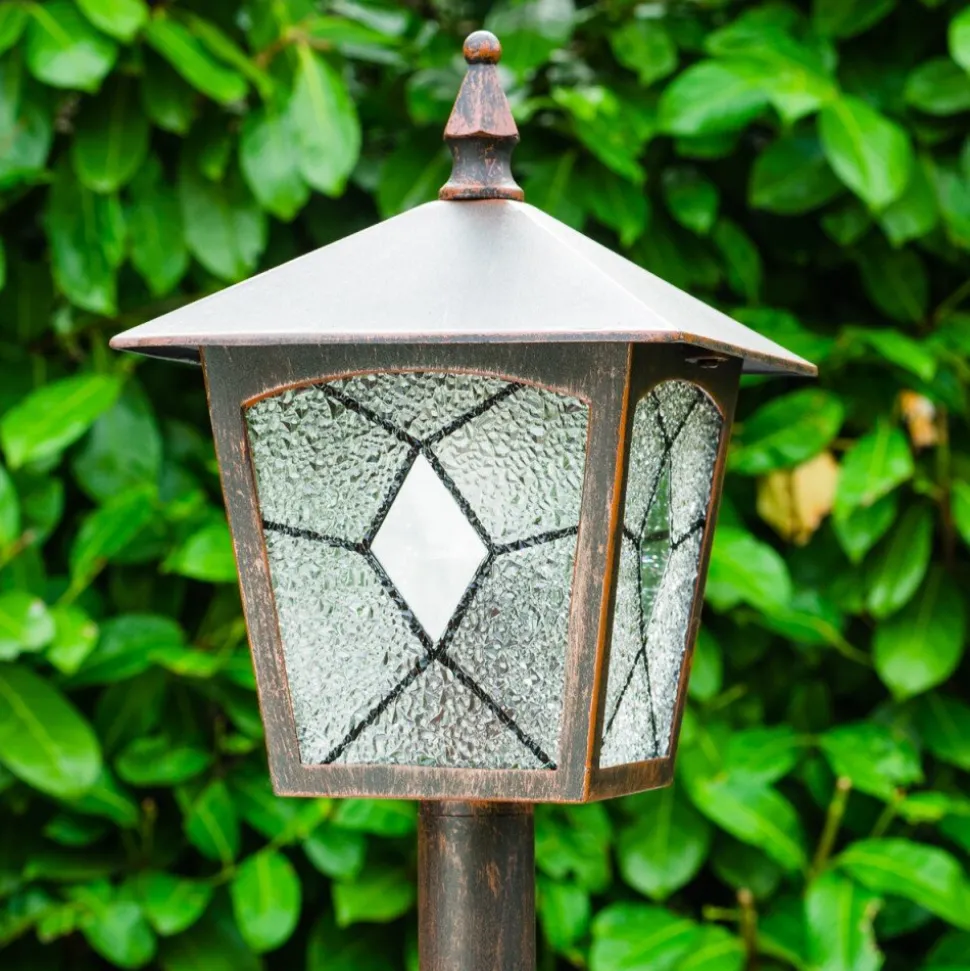 Borne Lumineuse Tok Rouille, 1 Lumiere