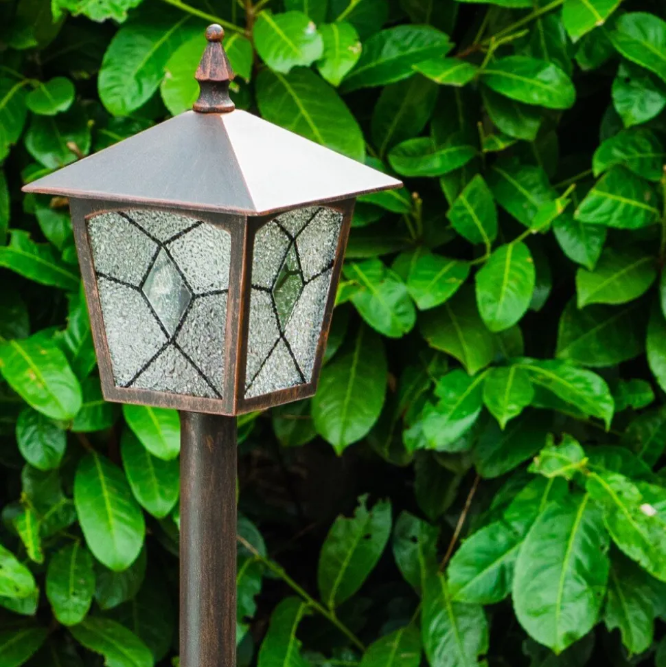 Borne Lumineuse Tok Rouille, 1 Lumiere