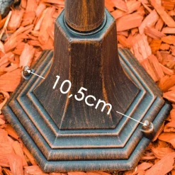 Borne Lumineuse Tok Rouille, 1 Lumiere