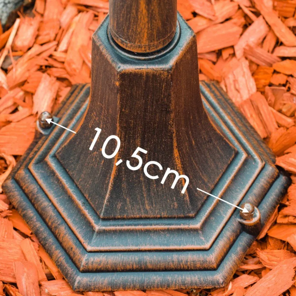 Borne Lumineuse Tok Rouille, 1 Lumiere