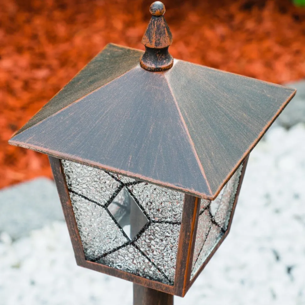 Borne Lumineuse Tok Rouille, 1 Lumiere