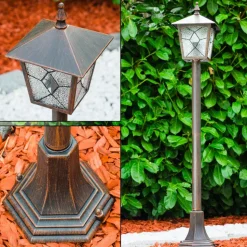 Borne Lumineuse Tok Rouille, 1 Lumiere