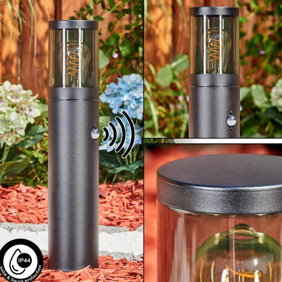 Borne Lumineuse Tolsona Noir, 1 Lumiere, Detecteur De Mouvement