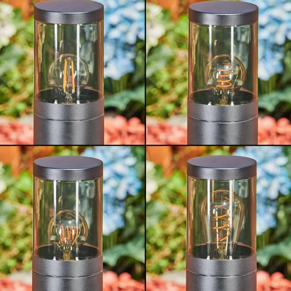 Borne Lumineuse Tolsona Noir, 1 Lumiere, Detecteur De Mouvement