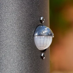Borne Lumineuse Tolsona Noir, 1 Lumiere, Detecteur De Mouvement