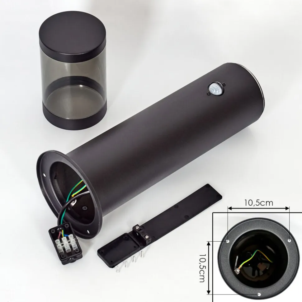 Borne Lumineuse Tolsona Noir, 1 Lumiere, Detecteur De Mouvement