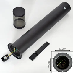 Borne Lumineuse Tolsona Noir, 1 Lumiere, Detecteur De Mouvement