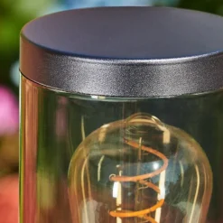 Borne Lumineuse Tolsona Noir, 1 Lumiere, Detecteur De Mouvement