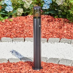 Borne Lumineuse Tolsona Noir, 1 Lumiere, Detecteur De Mouvement