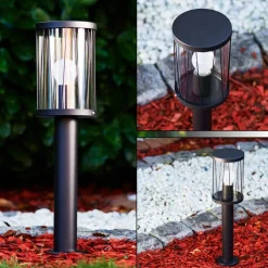 Borne Lumineuse Torsa Noir, 1 Lumiere