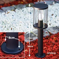 Borne Lumineuse Torsa Noir, 1 Lumiere